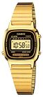 Casio Women's Digital Alarm Yellow Gold-Tone Bracelet 24.5mm Watch LA670WGA-1