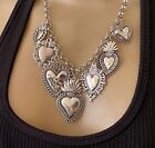 Sacred Heart Necklace Ex Voto Necklace Milagros Charm Pendants Talisman Jewelry