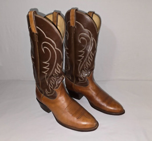 Vintage Tony Lama Gold Label 6148 Brown Leather Western Cowboy Boots Men's 9 D