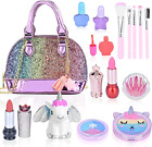 Kids Makeup Kit for Girl Washable Real Makeup Set Little Girl Purse Unicorn Toys