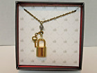 CABI GOLD TONE WORKING LOCK AND KEY NECKLACE NEW WITH ORIGINAL BOX !!!!!!!!!!!!!