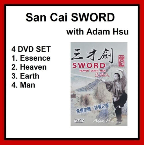 Adam Hsu San Cai Jian Sword Tai Chi  Xing Yi Kung Fu 4 DVD Set Ba Gua Zhang bagu