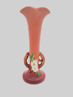 Vintage Roseville Pottery 379-7 Pink Apple Blossom Handled Bud Vase 