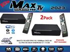 NEW 2PACK MAXTV SILVER PRO 5G 150Mbps  2023 4K ULTRA-HD BOX+ANDROID 9.1 / 8 GB