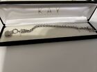 Kay jewelers all silver stearling bracelet Heart Shape.
