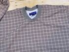 Jack Nicklaus Golf Pullover Windbreaker Men's Size XL Brown Plaid Lined