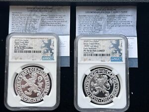 New Listing2019 2020 Lion Dollar 2OZ 2-COIN Set Silver Royal Dutch Mint NGC PF 70 UC +MINT+