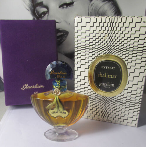 New ListingVintage Guerlain Perfume SHALIMAR 1.0oz Extrait Sealed Neck Double Boxed NOS