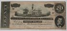 Richmond Va February 17th 1864 Confederate Twenty Dollar Bill/Note