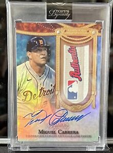 2022 Topps Dynasty MLB Miguel Cabrera Auto Laundry Tag 1/1 Detroit Tigers