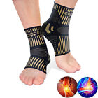 Copper Ankle Support Brace Compression Sleeve Socks Elastic Foot Pain Relief