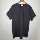 Good American Womens Scuba Mini Dress Size 5 US 2X Black Short Sleeve Minimalist