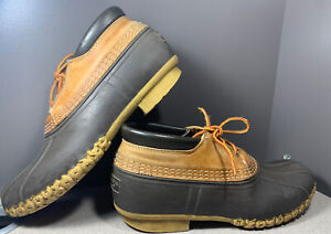 LL Bean Bean Boots Shoe Brown Gumshoe Duck Low Top Boots Outdoor Men’s Size 8 GM