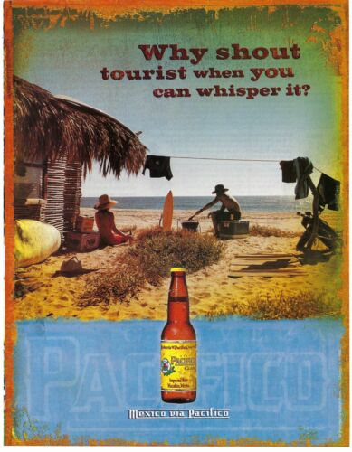 2004 Pacifico Imported Mexican Beer Bottles Vintage Magazine Print Ad/Poster