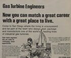 SOLAR Gas Turbine Engineers San Diego Magazine Advert 1970s 