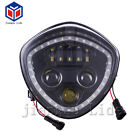 Black LED Headlight with Angel Eye Halo For Victory Cross Country/Roads Cruisers (For: 2013 Victory Cross Country Tour)