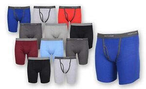 Fruit of the Loom Men's Boxer Briefs 12 PACK Underwear Cotton Fly COLORS VARY