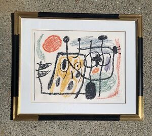 Joan Miro, Plate One, Album 21, Hand Signed, Limited Ed. Lithograph in Colors