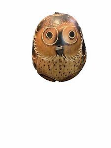 Small Decorative Wooden Owl - Made In Peru