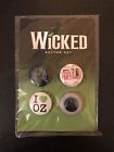 WICKED - BROADWAY MUSICAL - NEW YORK CITY - 4 PIN SET - UNOPENED - MINT