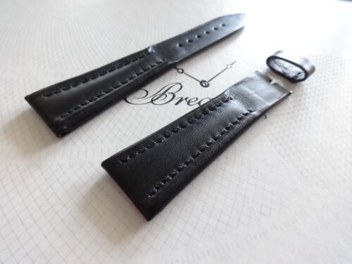 Breguet OEM Genuine Calf Leather strap Black matt padded 21mm New