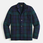 NWT $398 J Crew 100% Cashmere Black Watch Plaid Blue Cardigan Sweater Blazer