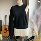 New Alexander Wang One Sleeve Sweatshirt Top avant garde asymmetrical crop S
