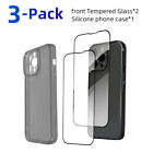 2 Pack Full Cover Screen Protector & Case For iPhone 14 13 12 11 Plus Pro Max