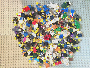 LEGO BULK LOT OF 10 RANDOM MINIFIGURES- MARVEL, DC, VINTAGE, CITY, SPONGEBOB