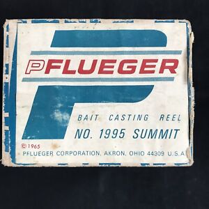 Pflueger Summit No.1995 Free-Spool Casting Reel In box & Manual