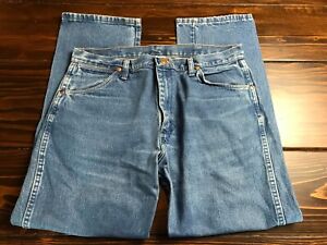 Wrangler Jeans, Men's Size 36x30, Blue, Denim, Straight Leg, Pockets, Western