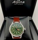 Alpina AL-525BBG4SH6 44mm Silver Stainless Steel Case with Brown Leather Strap