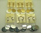 lot of6 pairs double circle silvergold metal Shell Drop Earrings Fashion Jewelry