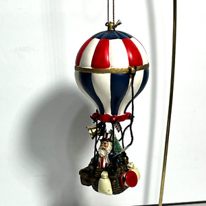 Vintage Possible Dream Line Santa Hot Air Balloon Christmas Ornament