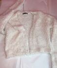 Zara Cream/ Ivory Medium cropped sweater  cardigan Cozy FREE SHIPPING
