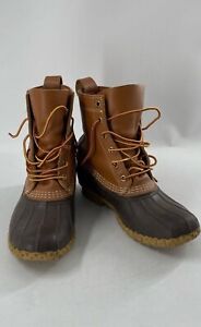 LL Bean Women Size 8 Men Size 6 Maine Hunting Shoe Duck Boots Leather Made In US