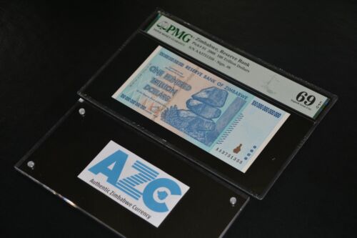 RARE PMG 69/70 Zimbabwe 100 Trillion Dollar Banknote P-91 EPQ Certified