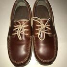 Dunham  Men's Boat Shoes US 10.5 2E. Brown Leather MCN410BR See Scuff Marks