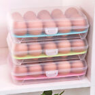 Large Kitchen Rolling Egg Container for Refrigerator with Lid Fridge Organizer