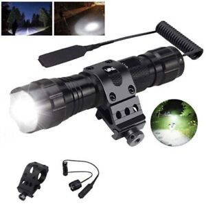 US Tactical Red Green Laser Sight LED Hunting FlashLight Combo Rifle Mount Rail
