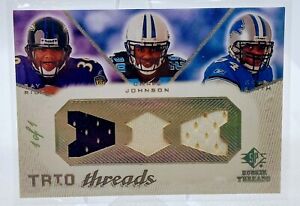 New Listing2008 SP Rookie Threads Trio Threads Jersey Ray Rice Chris Johnson Smith 1/1 SSP