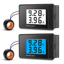LCD Panel Digital Monitor Voltage Voltmeter Ammeter Watts 100A 85-400V AC