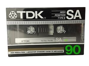 TDK SA-90 High Position Type II Blank Cassette Tapes 1984 Japan NOS