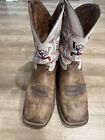 Twisted X Men's 12 EE Ivory & Tan Leather Square Toe Western Cowboy Ride Boots