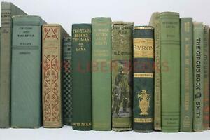Lot 5 of GREEN / Shades of Green Old Vintage Antique Rare Hardcover Random Books
