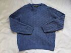 Vintage McAdam Sweater Blue Scotland Wool Cable Knit Mens Size L