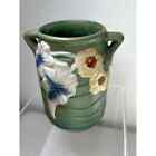 New ListingRoseville Art Pottery Green Flower Vase Luffa Reproduction Roseville -13