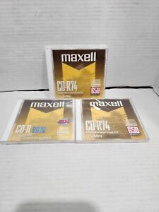 New Sealed Maxell CD-R74 Recordable 650 MB 74 min New Sealed Lot Of 3