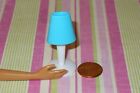 New ListingBarbie Doll Dream House Accessory ~ WHITE & BLUE Small SIDE TABLE BEDROOM LAMP