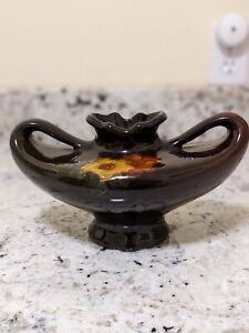 Louwelsa Weller Pottery Oil Lamp Shaped Vase
